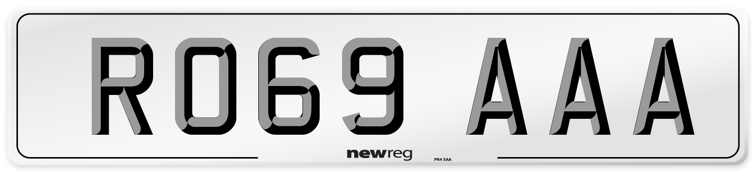 RO69 AAA Number Plate from New Reg